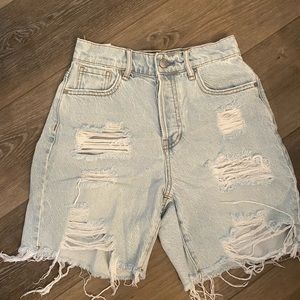 Pacsun High rise distressed shorts